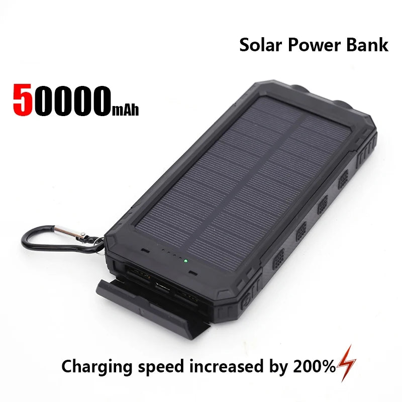 ONEPLUS Solar-Powerbank (verschiedene Größen) – mit LED-Licht, Kompass