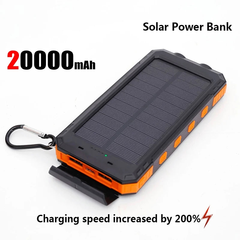 ONEPLUS Solar-Powerbank (verschiedene Größen) – mit LED-Licht, Kompass