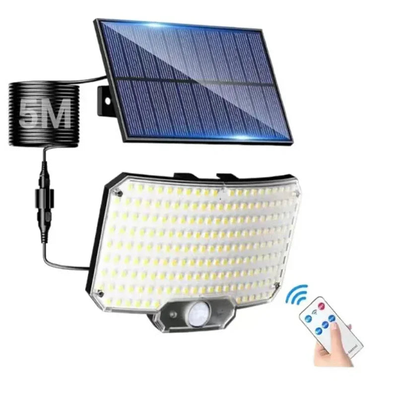 Solarbetriebene LED-Aussenleuchte mit Bewegungssensor (IP65 wasserdicht ) mit Fernbedienung