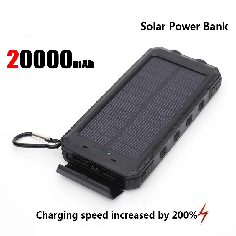 ONEPLUS Solar-Powerbank (verschiedene Größen) – mit LED-Licht, Kompass