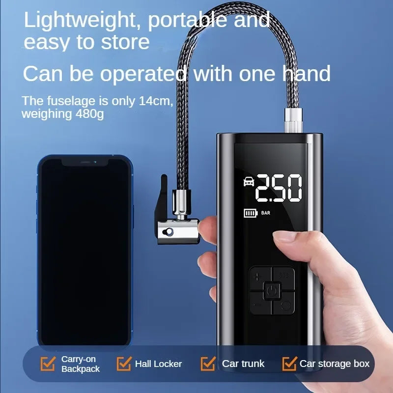 EAFC Tragbare Auto-Luftpumpe – 6000 mAh | 150 PSI | 12 V