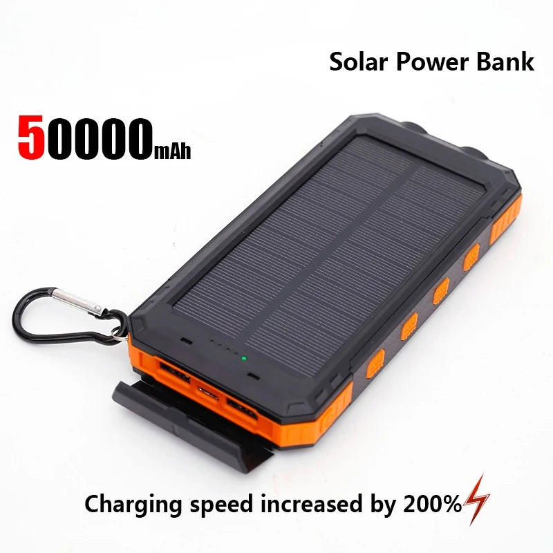 ONEPLUS Solar-Powerbank (verschiedene Größen) – mit LED-Licht, Kompass