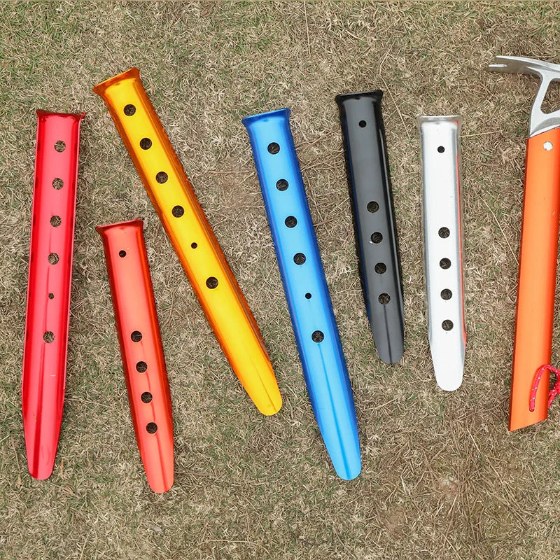 10er-Set Zeltheringe mit Ösen – 31 cm Aluminium (für weiche Böden)