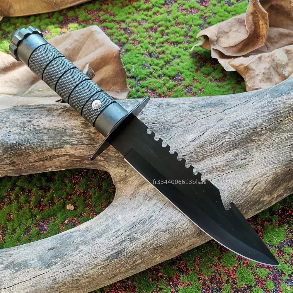 Outdoor Straight Knife - Tactical Survival Tool Self-Defense Hunting Camping Bushcraft Fixed Blade Knife