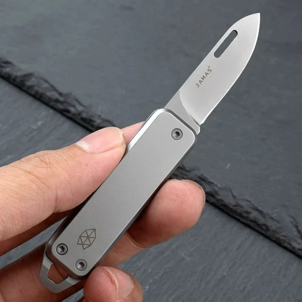 Mini-Klappmesser aus Edelstahl – Schlüsselanhänger-Format mit 4 cm Klinge