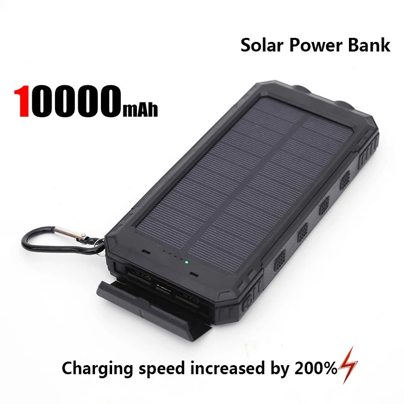 ONEPLUS Solar-Powerbank (verschiedene Größen) – mit LED-Licht, Kompass