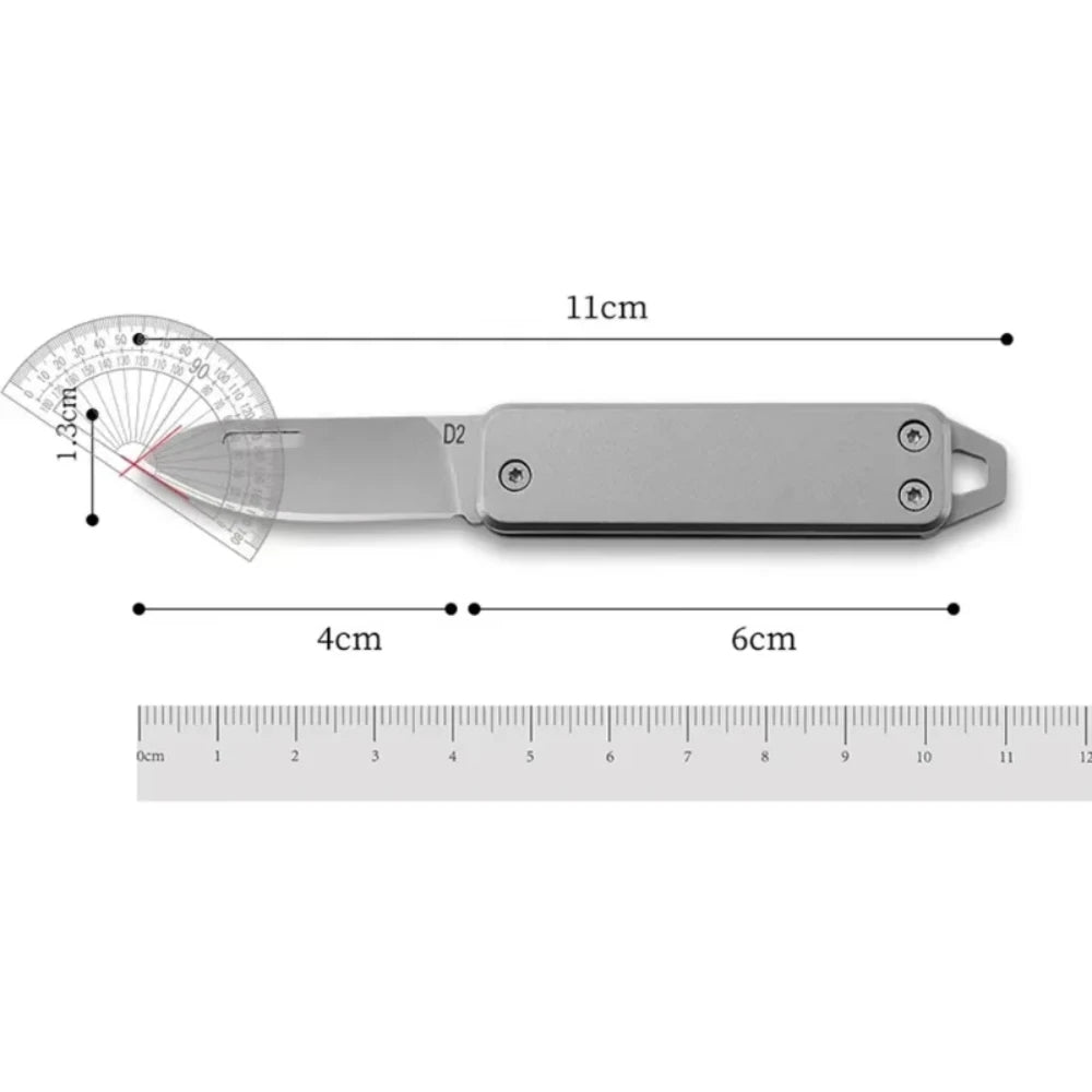 Mini-Klappmesser aus Edelstahl – Schlüsselanhänger-Format mit 4 cm Klinge