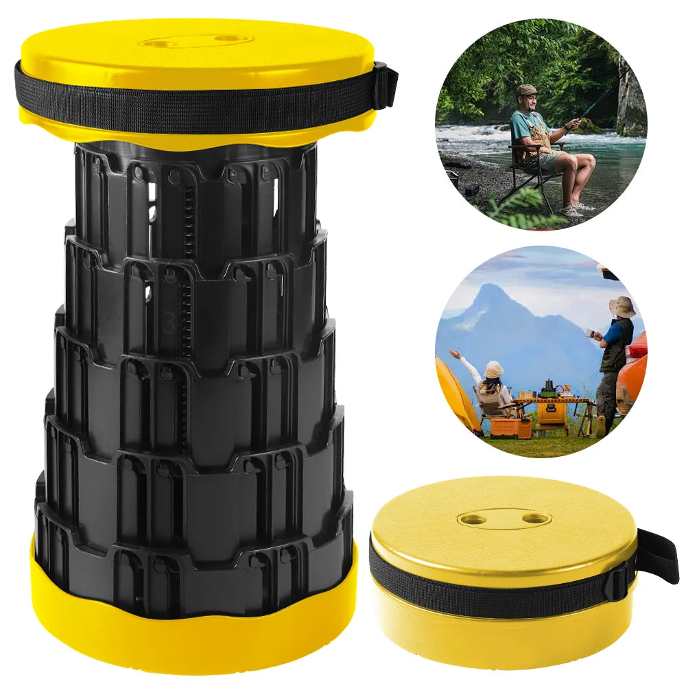 Höhenverstellbarer Teleskop-Faltstuhl – Tragbar, Ultrastabil & Vielseitig | 300 kg Belastbarkeit