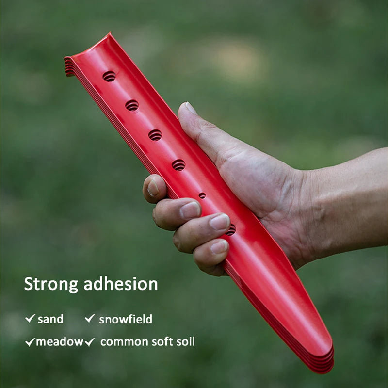 10er-Set Zeltheringe mit Ösen – 31 cm Aluminium (für weiche Böden)