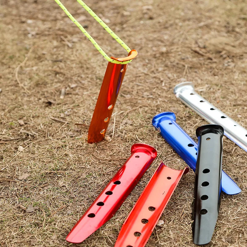 10er-Set Zeltheringe mit Ösen – 31 cm Aluminium (für weiche Böden)