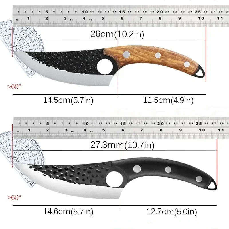 Handgeschmiedetes Ausbeinmesser – 13 cm Edelstahlklinge mit Holzgriff