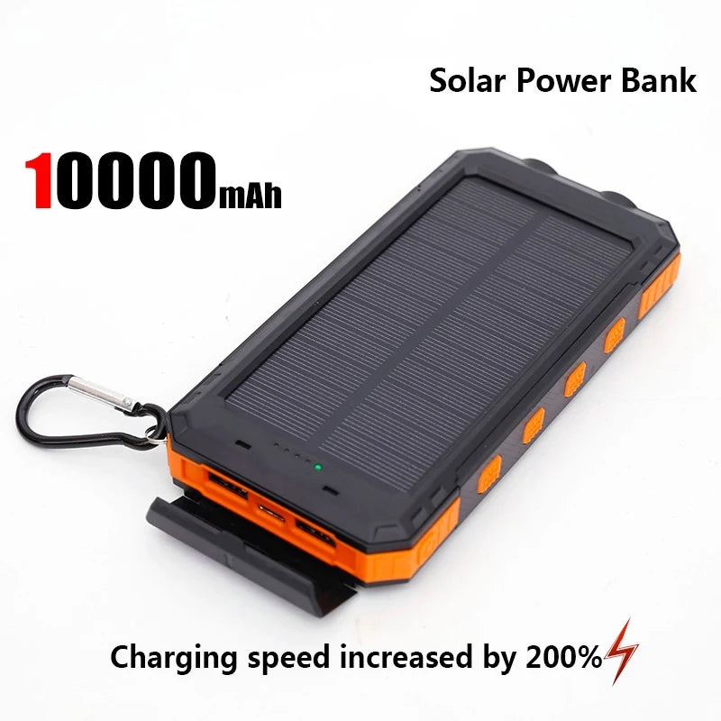 ONEPLUS Solar-Powerbank (verschiedene Größen) – mit LED-Licht, Kompass