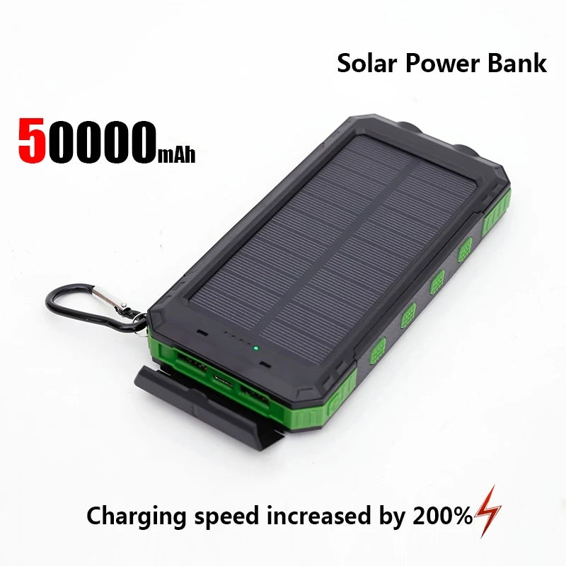 ONEPLUS Solar-Powerbank (verschiedene Größen) – mit LED-Licht, Kompass