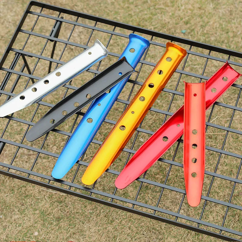 10er-Set Zeltheringe mit Ösen – 31 cm Aluminium (für weiche Böden)