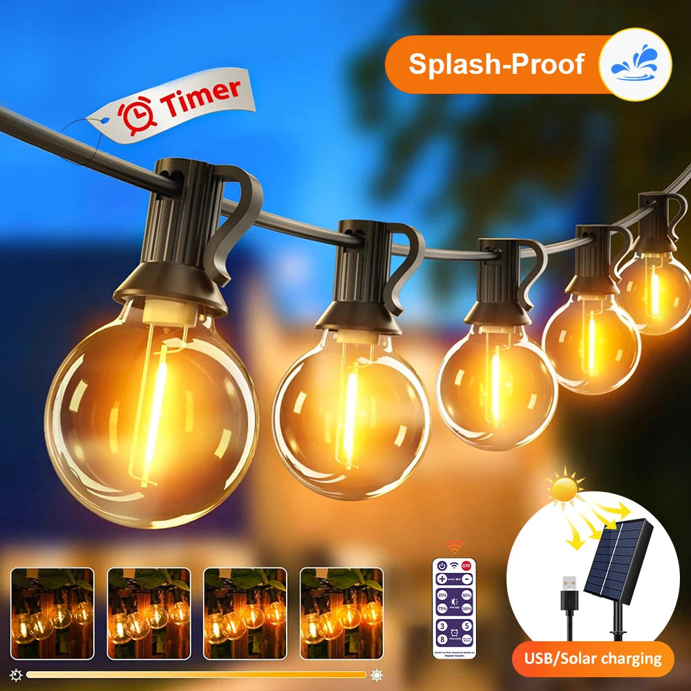 Aiopp Solar-LED Leuchte – Dimmbar, Modern & Wetterfest für Garten & Balkon