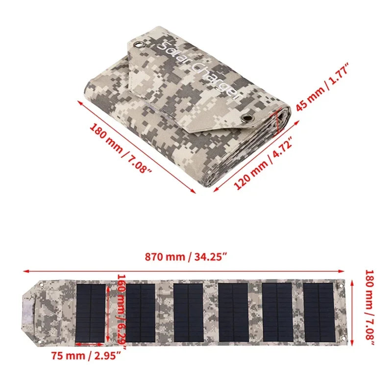 Faltbares Solar Panel 60W/80W/100W – USB Ladegerät für Camping & Outdoor
