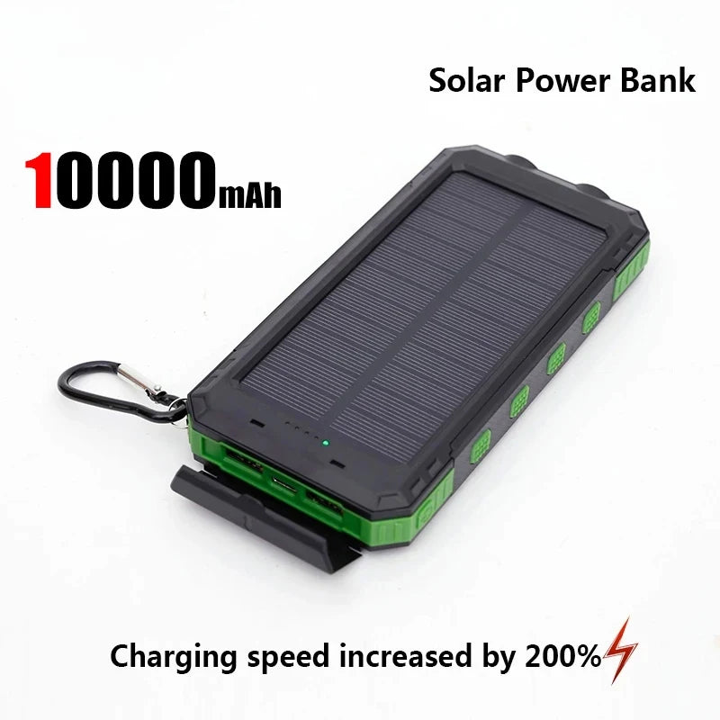 ONEPLUS Solar-Powerbank (verschiedene Größen) – mit LED-Licht, Kompass