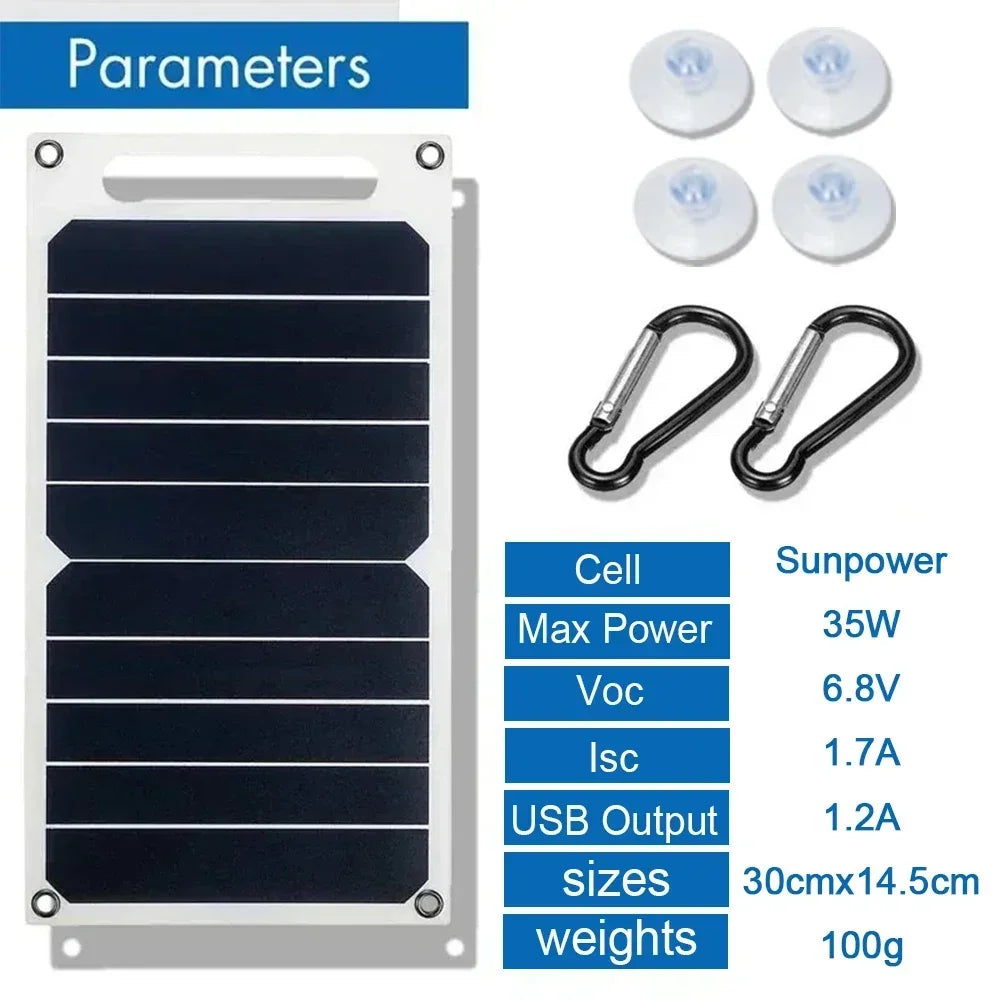 Flexibles 6W Solar Panel 5V USB – Tragbares Ladegerät für Outdoor & Camping