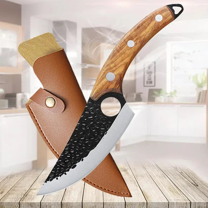 Handgeschmiedetes Ausbeinmesser – 13 cm Edelstahlklinge mit Holzgriff