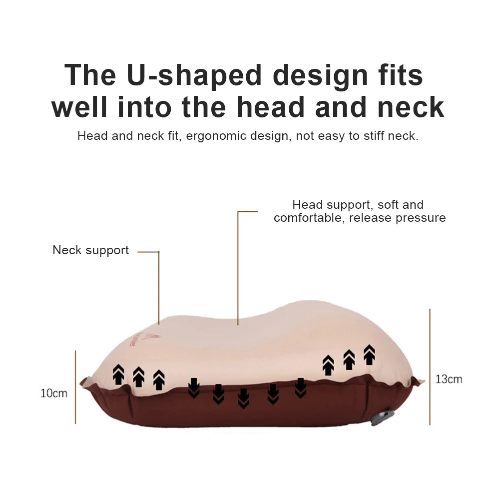 Selbstaufblasbares Campingkissen - Ergonomisch, Kompakt und Ultraleicht