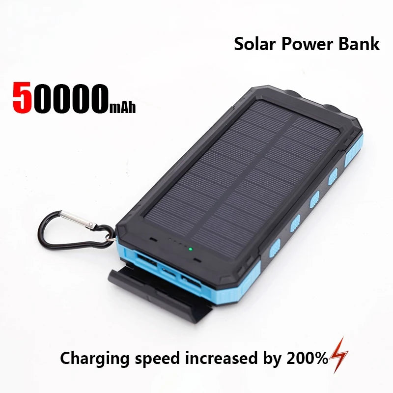 ONEPLUS Solar-Powerbank (verschiedene Größen) – mit LED-Licht, Kompass