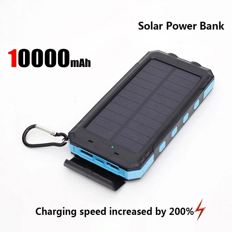 ONEPLUS Solar-Powerbank (verschiedene Größen) – mit LED-Licht, Kompass