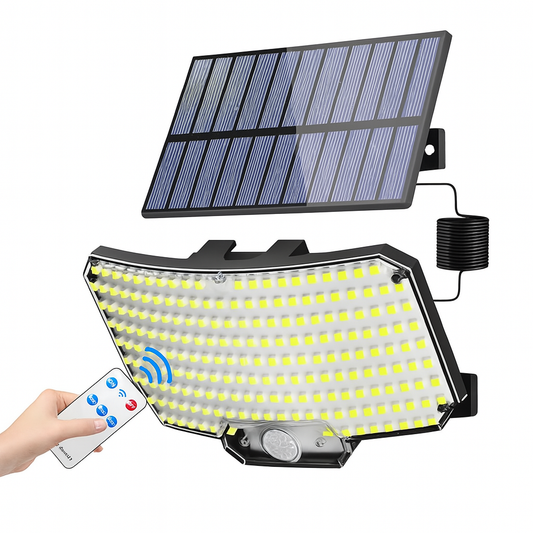 Solarbetriebene LED-Aussenleuchte mit Bewegungssensor (IP65 wasserdicht ) mit Fernbedienung