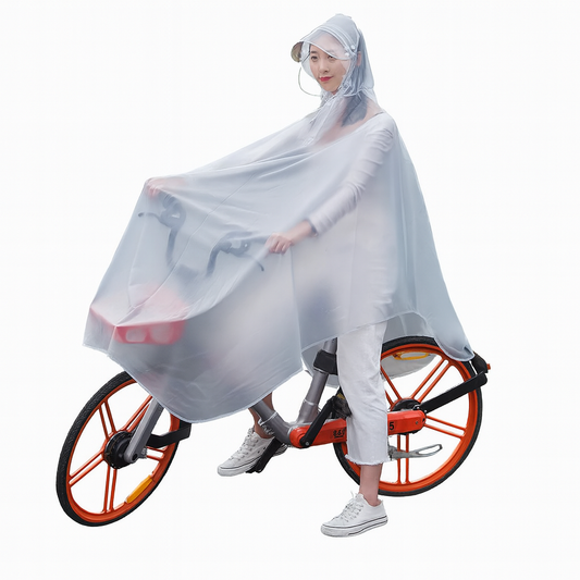3XL Transparent Bicycle Motorcycle Raincoat Windproof Rain Poncho Impermeable Outdoor Thicken Clear Raincoat