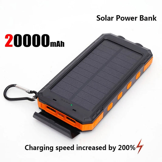 ONEPLUS Solar-Powerbank (verschiedene Größen) – mit LED-Licht, Kompass