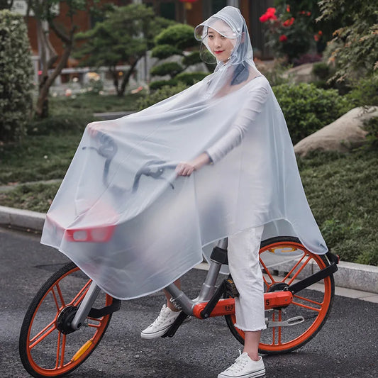 3XL Transparent Bicycle Motorcycle Raincoat Windproof Rain Poncho Impermeable Outdoor Thicken Clear Raincoat