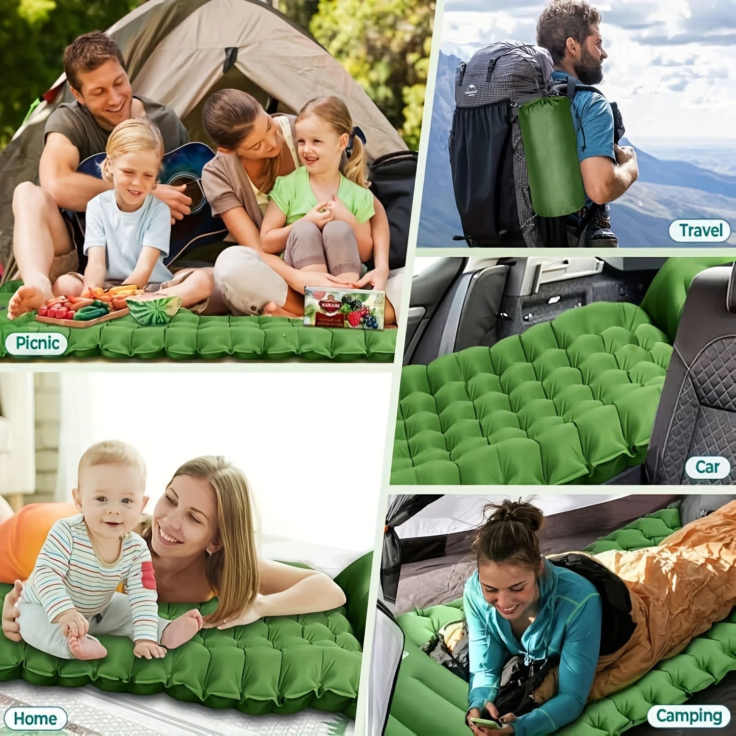 Selbstaufblasende Isomatte mit integrierter Pumpe – Ultraleicht & Wasserdicht