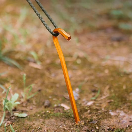 12Pcs Tent Stakes 18cm Garden Stakes Aluminum Alloy Metal Tent Spikes Outdoor Tent Nails for Outdoor Camping Canopy