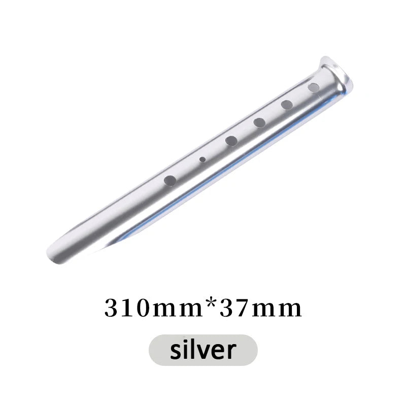 10er-Set Zeltheringe mit Ösen – 31 cm Aluminium (für  weiche Böden)