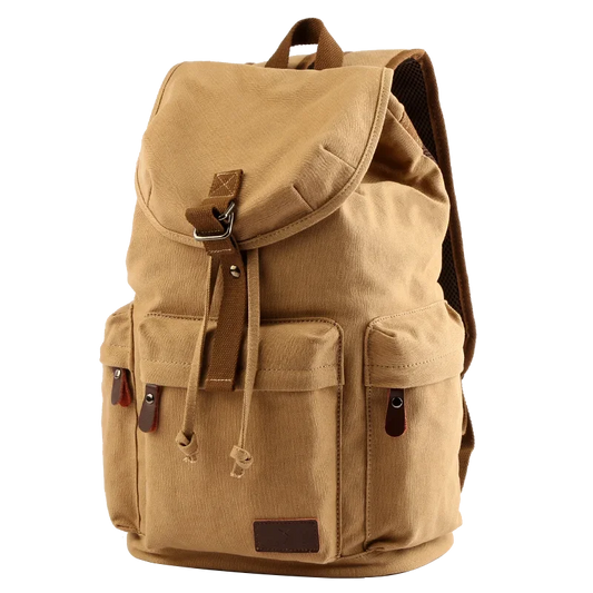 Men Vintage Canvas Large Capacity 15.6inch Laptop Casual Bag For Commuter Travel Premium Durable Unsex Mochila