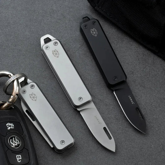 Mini-Klappmesser aus Edelstahl – Schlüsselanhänger-Format mit 4 cm Klinge